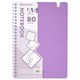 Тетрадь обложка пластик, А5 80 л., гребень мягкий, вырубка для ручки, клетка, BRAUBERG, сиреневый, 405379 405379