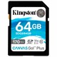 Карта памяти SDXC 64GB KINGSTON Canvas Go Plus, UHS-I U3, 170 Мб/с (class 10), SDG3/64GB 513643