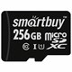 Карта памяти microSDXC 256 GB SMARTBUY, UHS-I, 90 Мб/сек (class 10), с адаптером, SB256GBSDCL10-01 514075