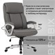 Кресло офисное BRABIX PREMIUM "Level EX-527", пружинный блок, рециклированная кожа, серое, 531937 531937