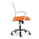 Кресло BRABIX "Wings MG-306", пластик белый, хром, сетка, серое/оранжевое, 532011 532011