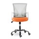 Кресло BRABIX "Wings MG-306", пластик белый, хром, сетка, серое/оранжевое, 532011 532011