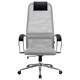 Кресло офисное МЕТТА "SU-B-8" хром, ткань-сетка, сиденье мягкое, светло-серое 532429