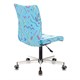 Кресло CH-330M, без подлокотников, пятилучие серебристое, ткань, голубое с рисунком, 1624532 532653