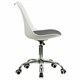 Кресло стул BRABIX "Eames MG-310 CH", хром, пластик белый, ткань серая, 532924 532924