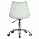 Кресло стул BRABIX "Eames MG-310 CH", хром, пластик белый, ткань серая, 532924 532924