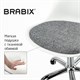 Кресло стул BRABIX "Eames MG-310 CH", хром, пластик белый, ткань серая, 532924 532924