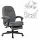 Кресло офисное CH-868MSG-BF, синхромеханизм, вибромодуль, подставка для ног, ткань, серое, 1998751 533183