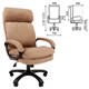 Кресло офисное Chairman СН 505, НАГРУЗКА до 150 кг, велюр, бежевое, 7127986 533230