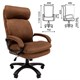 Кресло офисное Chairman СН 505, НАГРУЗКА до 150 кг, велюр, коричневое, 7127987 533231