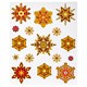 Украшение для окон и стекла ЗОЛОТАЯ СКАЗКА "Красно-золотые снежинки 2", 30х38 см, ПВХ, 591208 591208