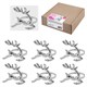 Кольца для салфеток новогодние, КОМПЛЕКТ 6 шт., 5,5 см, "Олени", серебристые, ЗОЛОТАЯ СКАЗКА, 592488 592488