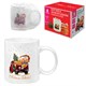 Кружка новогодняя 330 мл, "Мишка на машинке", 8х9,5 см, каменная керамика, ЗОЛОТАЯ СКАЗКА, 592543 592543