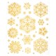 Наклейка для окон, 112 СНЕЖИНОК, КОМПЛЕКТ 4 шт., 30х38 см, глиттер, золото, ЗОЛОТАЯ СКАЗКА, 592570 592570