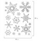 Наклейка для окон, 64 СНЕЖИНКИ, КОМПЛЕКТ 4 шт., 30х38 см, глиттер, серебро, ЗОЛОТАЯ СКАЗКА, 592571 592571