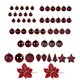 Шары елочные НАБОР 54 предмета "Burgundy Style", пластик, бордо, ЗОЛОТАЯ СКАЗКА, 592591 592591