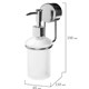 Диспенсер (дозатор) для жидкого мыла LAIMA, нержавеющая сталь/стекло, 300 мл, крепление к стене, 607427 607427