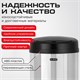 Ведро для мусора СЕНСОРНОЕ 30 л, нержавеющая сталь, черная матовая крышка, питание от 4-х батареек AA (не входят в комплект), LAIMA, 609328 609328