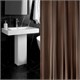 Шторка для ванной ПОЛИЭСТЕР, 180х200 см, кольца в комплекте, КОРИЧНЕВЫЙ БРИЛЛИАНТ, PRIMILA (ПРИМИЛА), 700097 700097