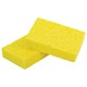 Губки для посуды 95х65х20 мм, ЦЕЛЛЮЛОЗНЫЕ, КОМПЛЕКТ 2 штуки, желтые, LAIMA, 700255 700255