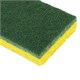 Губки для посуды 95x65х20 мм, ЦЕЛЛЮЛОЗНЫЕ + АБРАЗИВ, КОМПЛЕКТ 2 штуки, желтые/зеленый абразив, LAIMA, 700256 700256