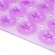 Коврик для ванны противоскользящий 71х38 см, массажный, "Цветы", прозрачно-фиолетовый, ПВХ, PRIMILA (ПРИМИЛА), 700373 700373