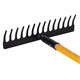 Грабли 14 зубьев стальные 35х10 см, ОБЩАЯ ДЛИНА 150 см, черенок стекловолокно, RABBITEX (РАББИТЕКС) "FIBERGLASS", 700494 700494
