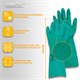 Перчатки нитриловые КЩС, ULTRA STRONG, химически устойчивые, с хлопковым напылением, зеленые, размер 8-8,5 M (средний), RABBITEX, 700911 700911