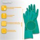 Перчатки нитриловые КЩС, ULTRA STRONG, химически устойчивые, с хлопковым напылением, зеленые, размер 9-9,5 L (большой), RABBITEX, 700912 700912