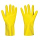 Перчатки латексные SCAFFA "Луч", КЩС-2, хлопчатобумажное напыление, размер 10, XL (очень большой), желтые, 00-01017719 701639