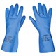 Перчатки нитриловые SCAFFA "Практик", хлопчатобумажное напыление, КЩС-1, размер 11, XXL (экстра большой), синие, 00-01017724 701658