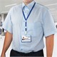 Лента для бейджей, 45 см, съемный пластиковый клип-замок с петелькой, СИНЯЯ, BRAUBERG, 235729 235729