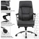 Кресло из натуральной кожи BRABIX PREMIUM Phaeton EX-502, хром, черное, 530882 530882