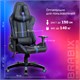 Кресло компьютерное BRABIX GT Carbon GM-120, две подушки, экокожа, черное/синее, 531930 531930