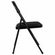 Стул складной BRABIX Golf Plus CF-003 КОМФОРТ, чёрный каркас, чёрная ткань, 532889 532889