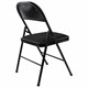 Стул складной BRABIX Golf Plus CF-003 КОМФОРТ, чёрный каркас, чёрная ткань, 532889 532889