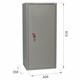 Шкаф металлический для документов BRABIX KBS-041Т, 913х420х350 мм, 21 кг, трейзер, сварной, 291153 291153