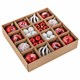 Шары ёлочные НАБОР 44 шт., 6 см/3 см,"Red&White", красные/белые, пластик, ЗОЛОТАЯ СКАЗКА, 592166 592166