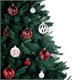Шары ёлочные НАБОР 44 шт., 6 см/3 см,"Red&White", красные/белые, пластик, ЗОЛОТАЯ СКАЗКА, 592166 592166