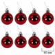 Шары ёлочные НАБОР 40 шт., 8 см/4 см, Red&White, красные/белые, пластик, ЗОЛОТАЯ СКАЗКА, 592167 592167