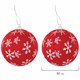 Шары ёлочные НАБОР 40 шт., 8 см/4 см, Red&White, красные/белые, пластик, ЗОЛОТАЯ СКАЗКА, 592167 592167