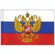 Флаг России 90х135 см с гербом, ПОВЫШЕННАЯ прочность и влагозащита, флажная сетка, STAFF, 550228 550228