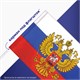 Флаг России 90х135 см с гербом, ПОВЫШЕННАЯ прочность и влагозащита, флажная сетка, STAFF, 550228 550228