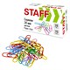 Скрепки STAFF 28 мм, цветные, 70 штук, 271708 271708