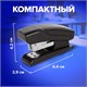 Степлер №24/6, 26/6 МИНИ BRAUBERG Black Jack, до 18 листов, антистеплер, черный, 227762 227762