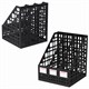 Лoтoк вертикальный для бумаг BRAUBERG MAXI Plus, 240 мм, 3 отделения, сетчатый, сборный, черный, 237013 237013