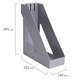 Лoтoк вертикальный для бумаг BRAUBERG Basic, 265х100х285 мм, серый, 237010 237010