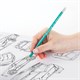 Карандаш чернографитный STAFF EVERYDAY BLP-963, 1 шт., НВ, с ластиком, пластиковый, зеленый корпус, 180963 180963