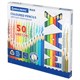 Карандаши цветные супермягкие яркие BRAUBERG MAX, 50 цветов, трехгранные, грифель 3,3 мм, натуральное дерево, 181860 181860