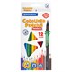 Карандаши цветные BRAUBERG PREMIUM 12 цветов + 1 чернографитный карандаш, трехгранные, грифель 3 мм, 181936 181936